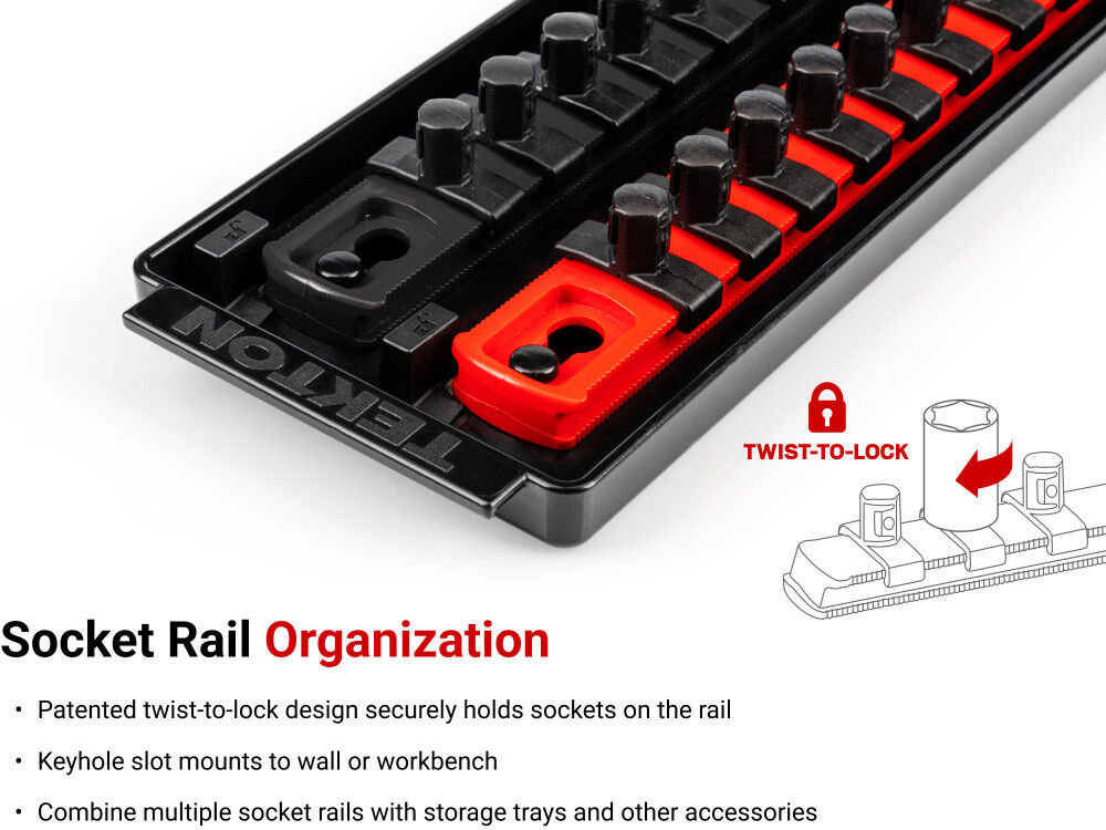 Tekton 3/8 Inch Deep 12 Point Socket Set, 19 Piece (6-24 mm), large image number 4