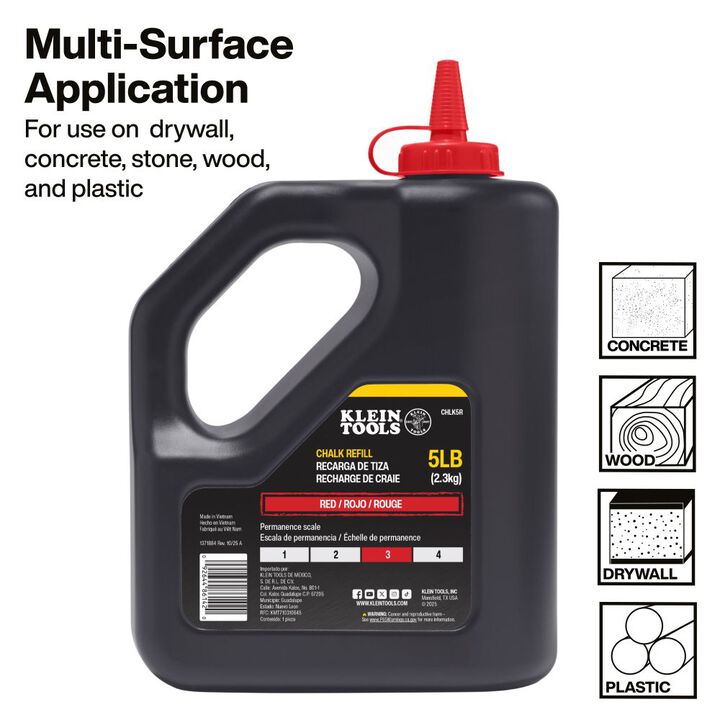Klein Tools Professional Chalk Line Chalk Refill, large image number 1