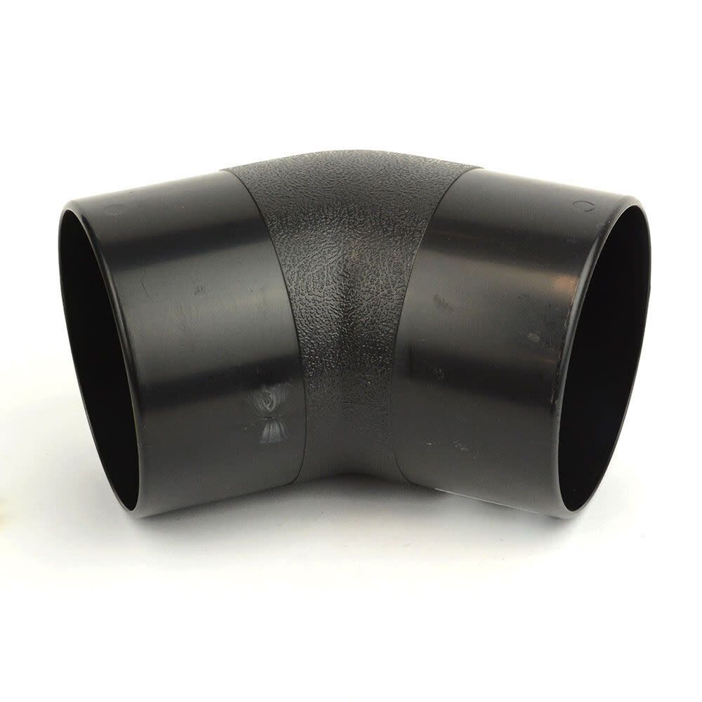 Big Horn 4 Inch Black Plastic 45 Deg Elbow, large image number 2