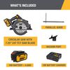 CAT 18V 7-1/4 in Cordless Circular Saw with Brushless Motor DX532, small image number 2