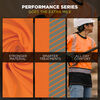 Ergodyne GloWear 8276BK Womens Performance Black Bottom Class 2 T-Shirt Hi-Vis Orange XL, small image number 4
