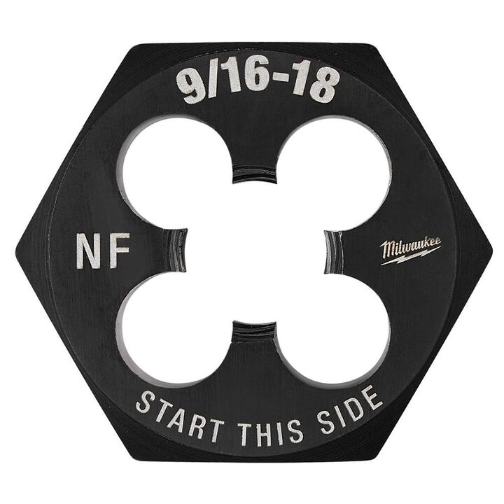 Milwaukee 9/16 in -18 NF 1-7/16 in  Hex Threading Die