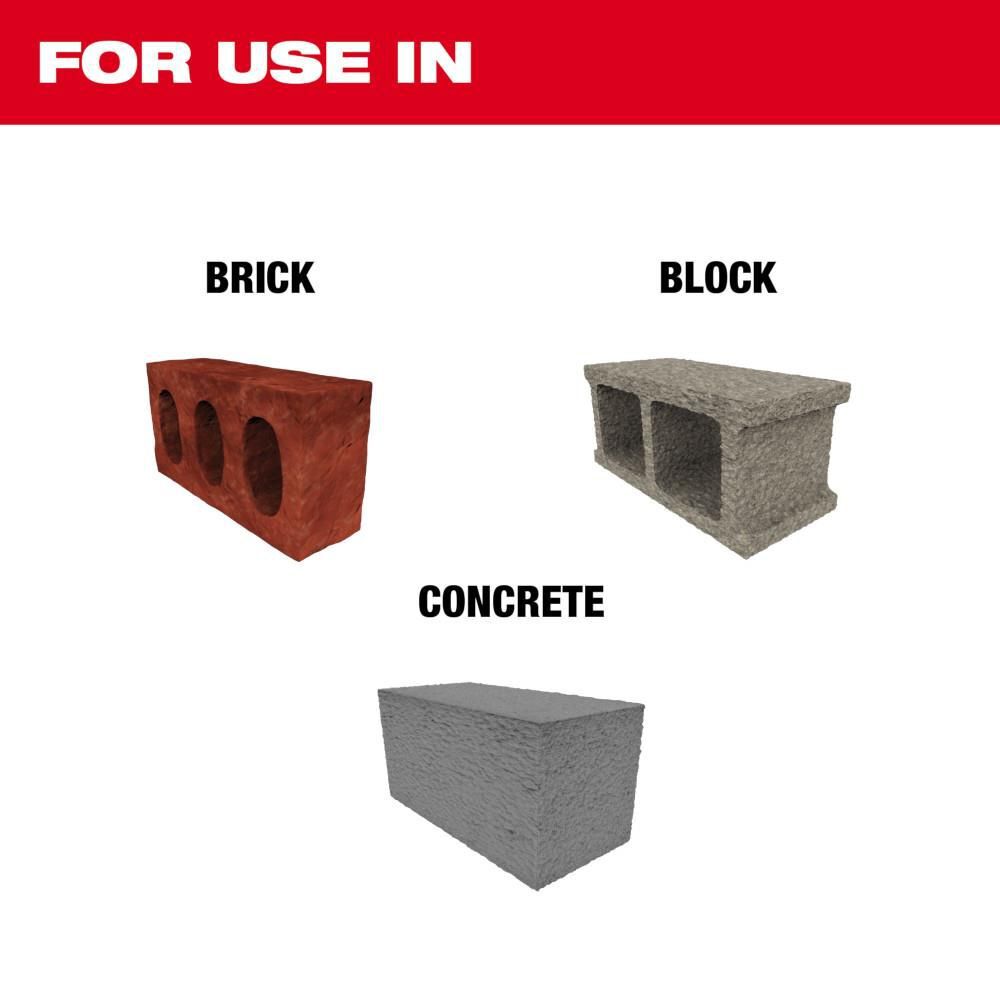 Milwaukee SHOCKWAVE Impact Duty Carbide Hammer Drill Bit Concrete Screw Install Kit 7pc, large image number 3