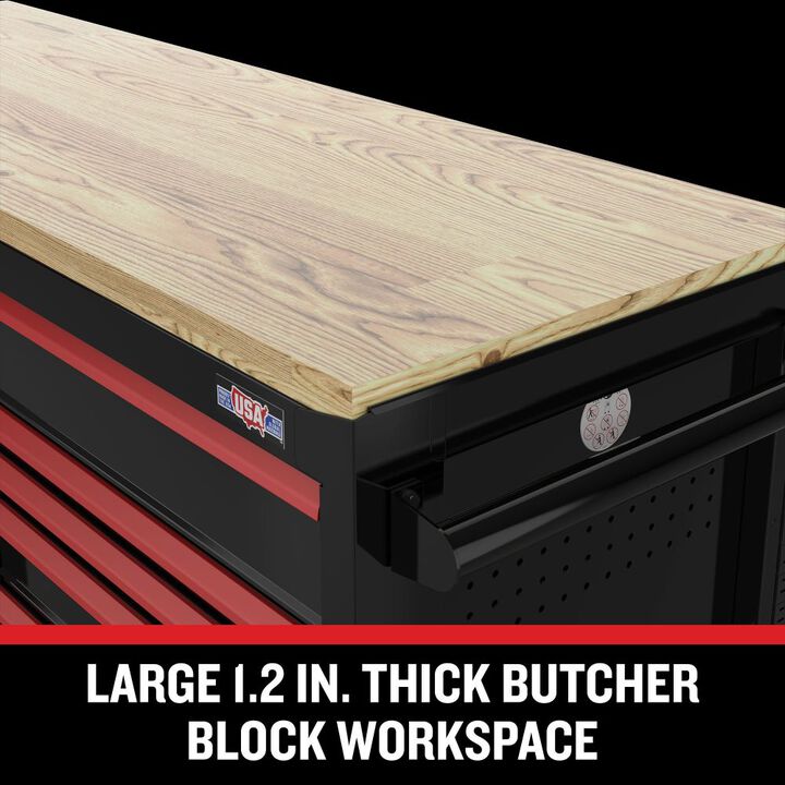 CRAFTSMAN V-Series 63 Inch Wide 11-Drawer Mobile Workstation, Black, large image number 3