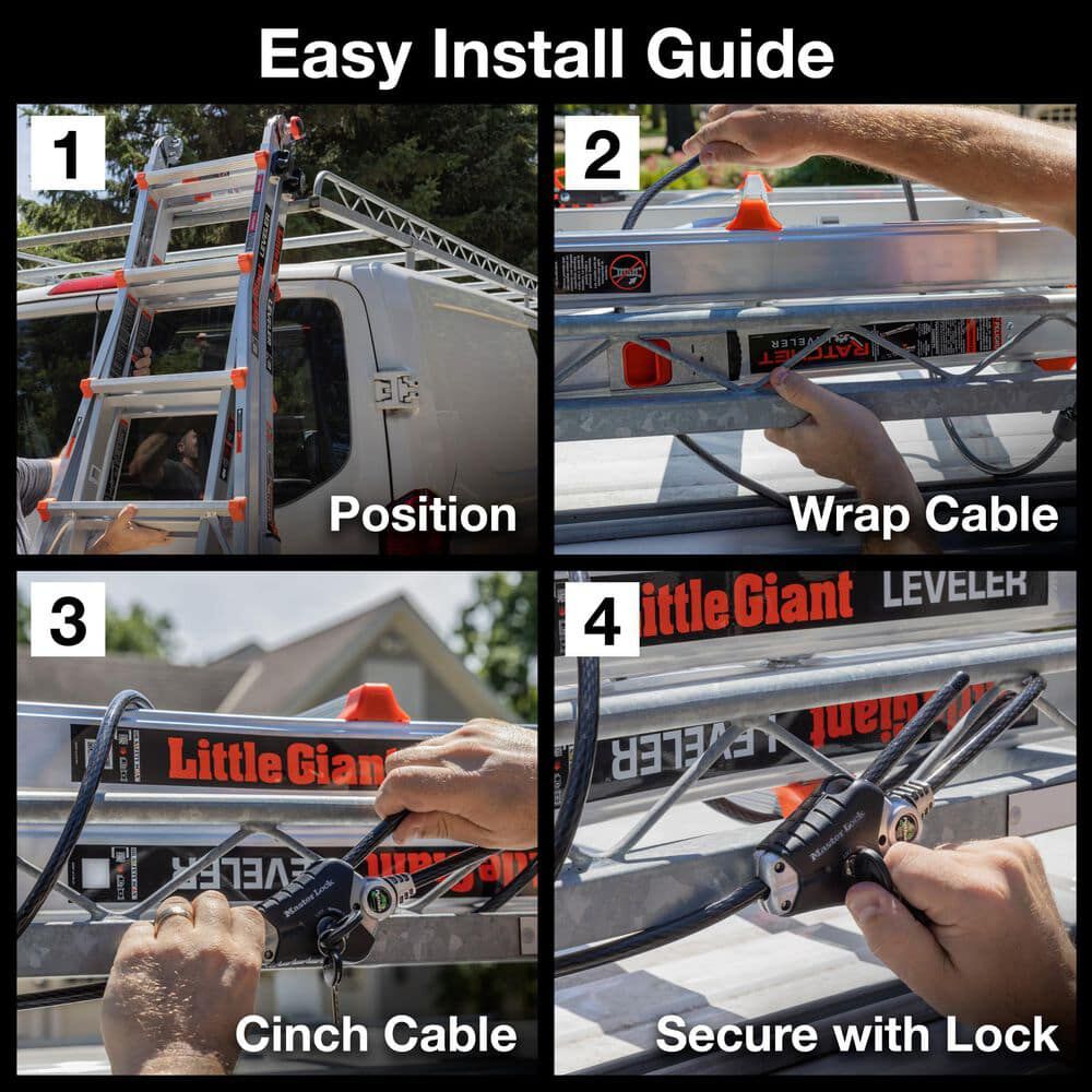 Master Lock 3/8 Inch x 72 Inch Vinyl Steel Adjustable Locking Cable with Key, large image number 5
