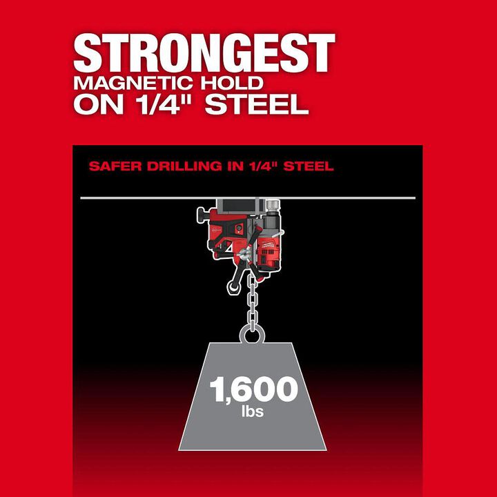 Milwaukee M18 FUEL 1-1/2inch Lineman Magnetic Drill Kit, large image number 5