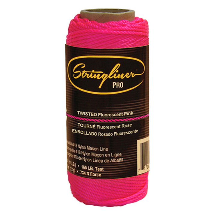 Stringliner #18 Construction Replacement Roll Twisted Fluorescent Pink 135 ft