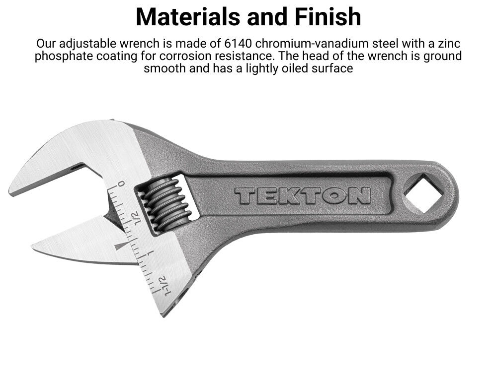 Tekton Adjustable Wrench Set, 1-1/2 Inch Jaw Capacity, 2 Pieces (6, 9 Inch), large image number 7