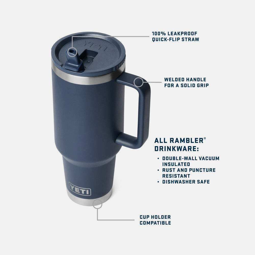 YETI Rambler 40 Oz Travel Mug with Straw Lid, large image number 7