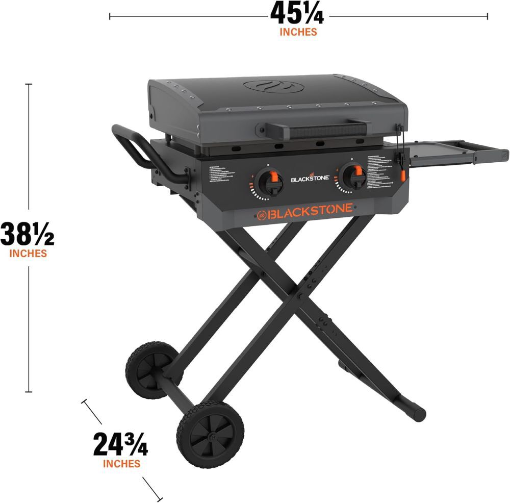 Blackstone Culinary 22 Inch 2 Burner Liquid Propane Griddle with Flex-Fold Legs, large image number 6