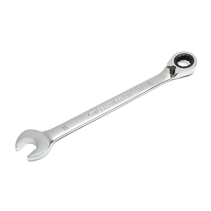 GEARWRENCH Reversible Ratcheting Wrench 15mm 90 Tooth 12 Point, large image number 3