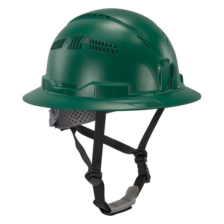 Ergodyne Skullerz 8964 Vented Full Brim Hard Hat, Type 2, Class C, Green