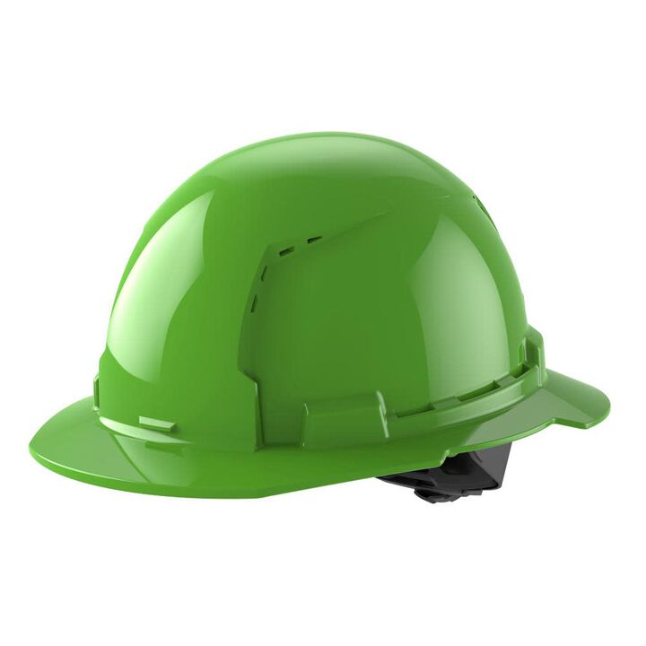 Milwaukee White Full Brim Vented Hard Hat with 4pt Ratcheting Suspension Type 1 Class C, swatch