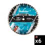 Makita Promotional Bundle of 6 Thin Kerf 14 Inch Segmented Turbo Rim Diamond Blade for Reinforced Concrete and Brick