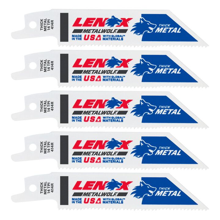 Lenox ETALWOLF WAVE EDGE 14 TPI Reciprocating Saw Blades 5 Pieces