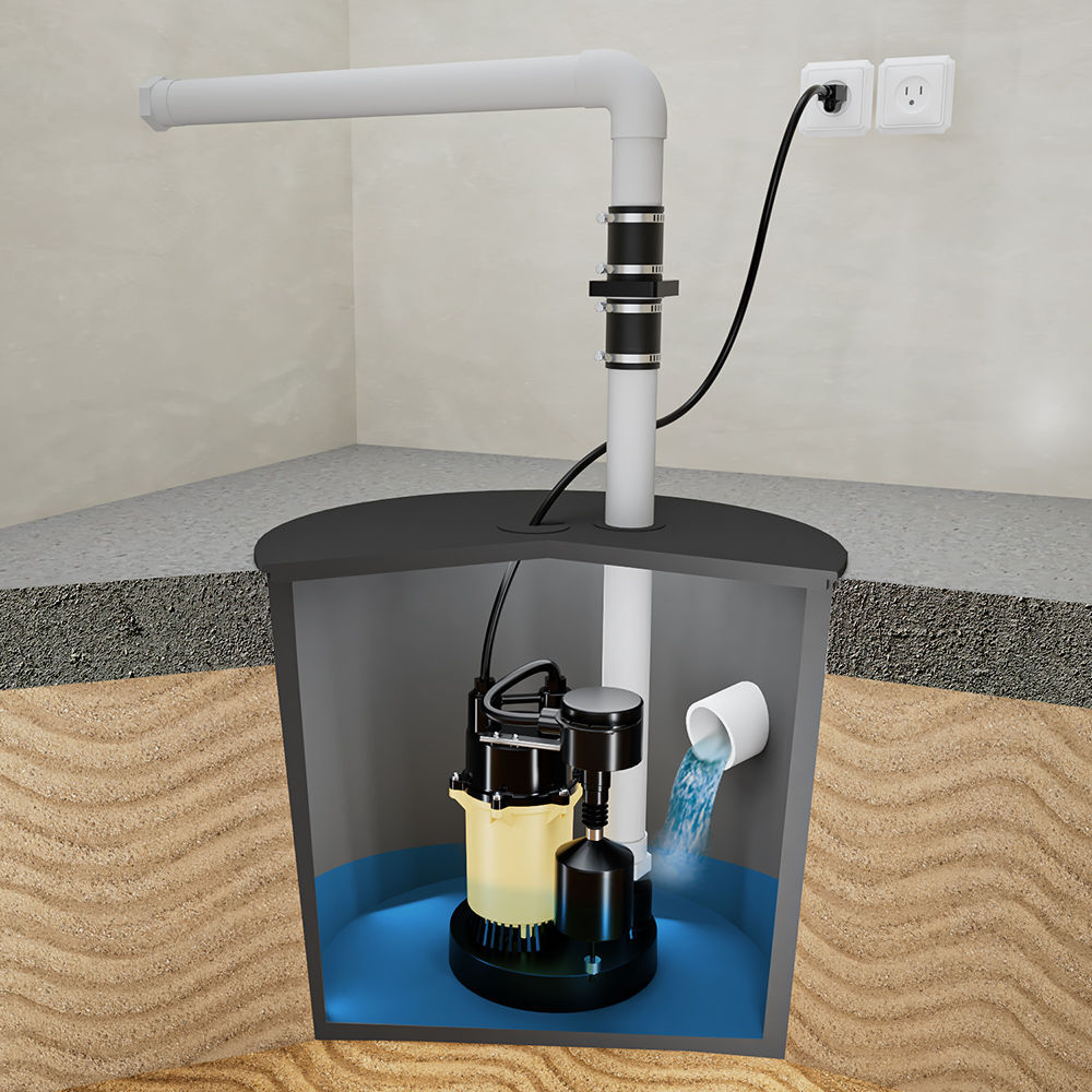 K2 Pumps Sump Pump 1/2 HP Cast Aluminum with Direct-in Vertical Switch, large image number 8
