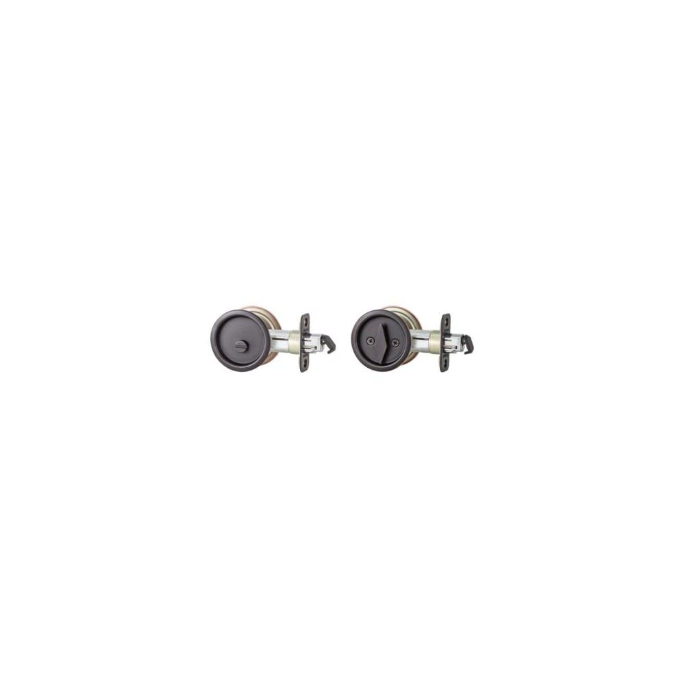 Kwikset Venetian Door Lock Bronze Bed & Bath Privacy Pocket Round, large image number 3