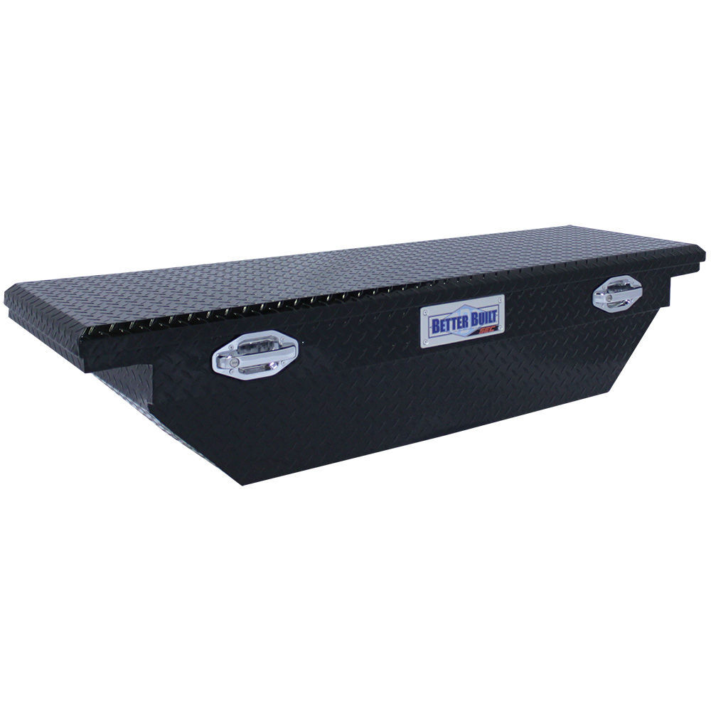 Better Built 63in SEC Saddle Truck Tool Box LOW PROFILE WEDGE GLOSS BLACK, large image number 1