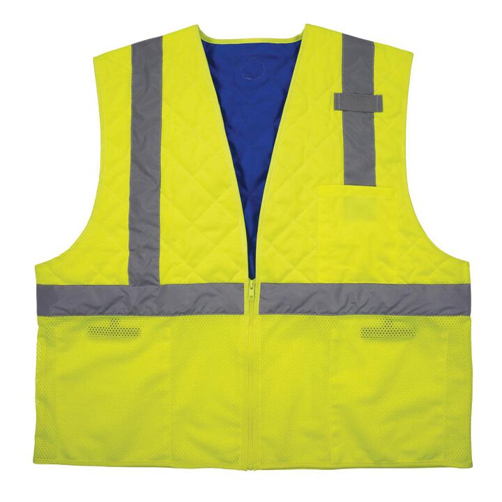 Ergodyne Chill Its 6668 Hi Vis Safety Cooling Vest Type R Class 2 Lime Small