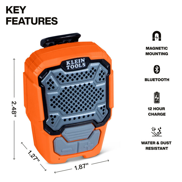 Klein Tools Wearable Bluetooth Speaker, large image number 1