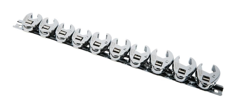 Sunex 3/8 In. Drive Metric Crowfoot Wrench Set 10 pc., large image number 2