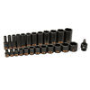 GEARWRENCH 3/8 Inch Drive 6 Point SAE Hi-Viz STD & Deep Impact Socket Set 25 Pieces, small image number 1