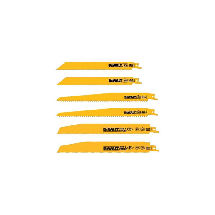 DEWALT Bi-Metal Reciprocating Saw Blade 6-Pack with Telescoping Case