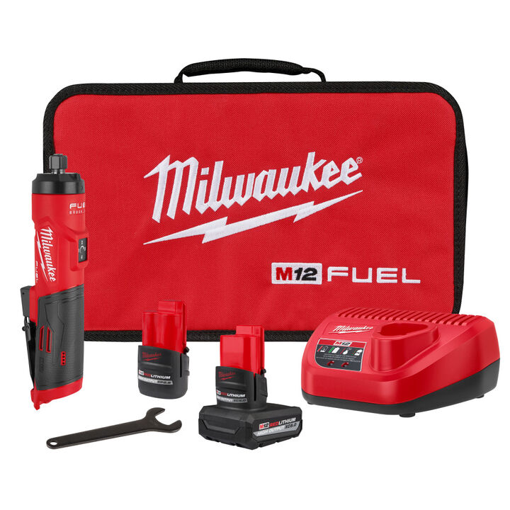 Milwaukee M12 FUEL 1/4 Inch Straight Die Grinder Kit