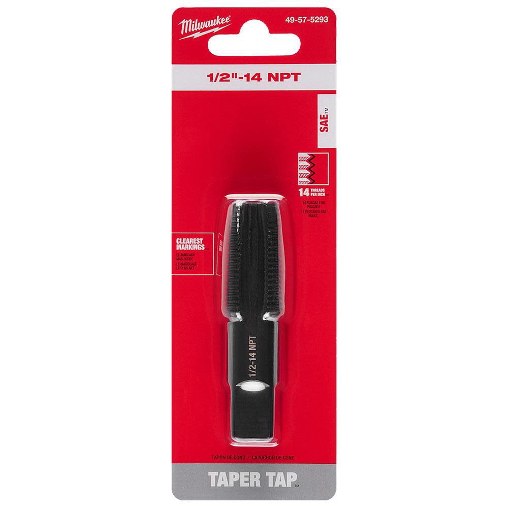 Milwaukee 1/4 in -18 NPT Straight Flute Taper Tap, large image number 12