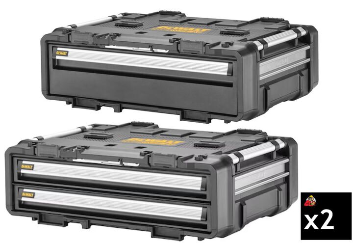DEWALT TOUGHSYSTEM 2.0 DXL Deep Drawer Unit & Shallow Two Drawer Unit 4 Piece Bundle