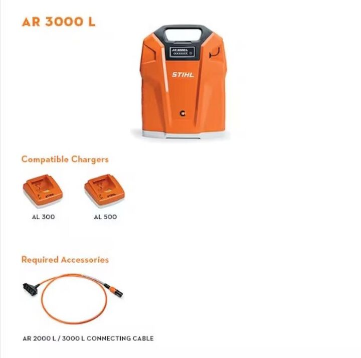 Stihl AR 3000 L 36V 41.2Ah Power Tool Battery Backpack with Fuel Indicator, large image number 1