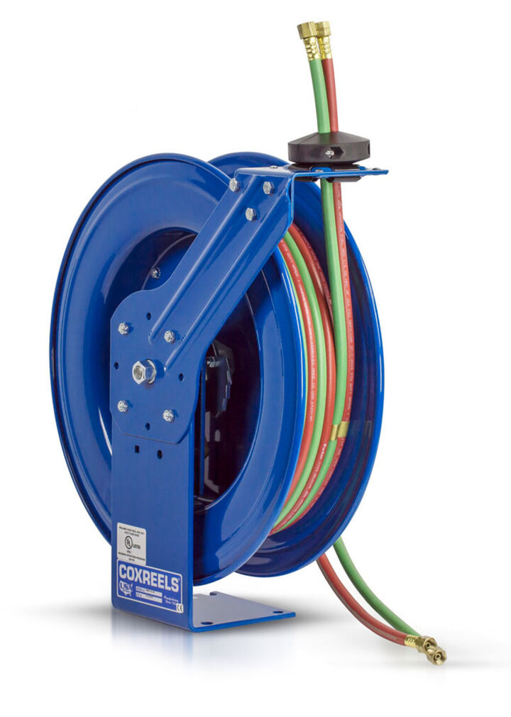 Coxreels Hose Reel 1/4in x 50' Spring Driven Welding Oxygen Acetylene 200 PSI