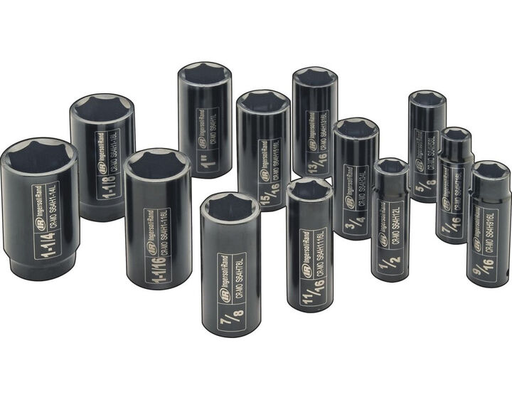 Ingersoll Rand 1/2 Inch Drive SAE Standard Deep Impact Socket Set 13 Pieces, large image number 1