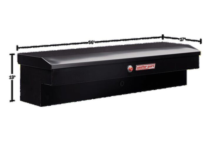 Weather Guard 56in Lo-Side Truck Tool Box Steel Gloss Black, large image number 4