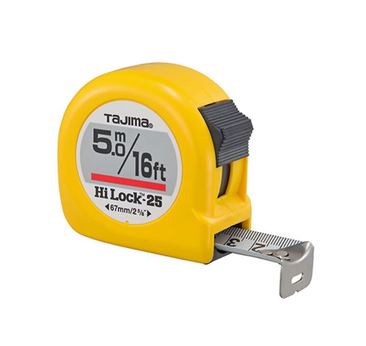 Tajima Hi-Lock Tape Measure with Standard and Metric Scale 16' / 5m