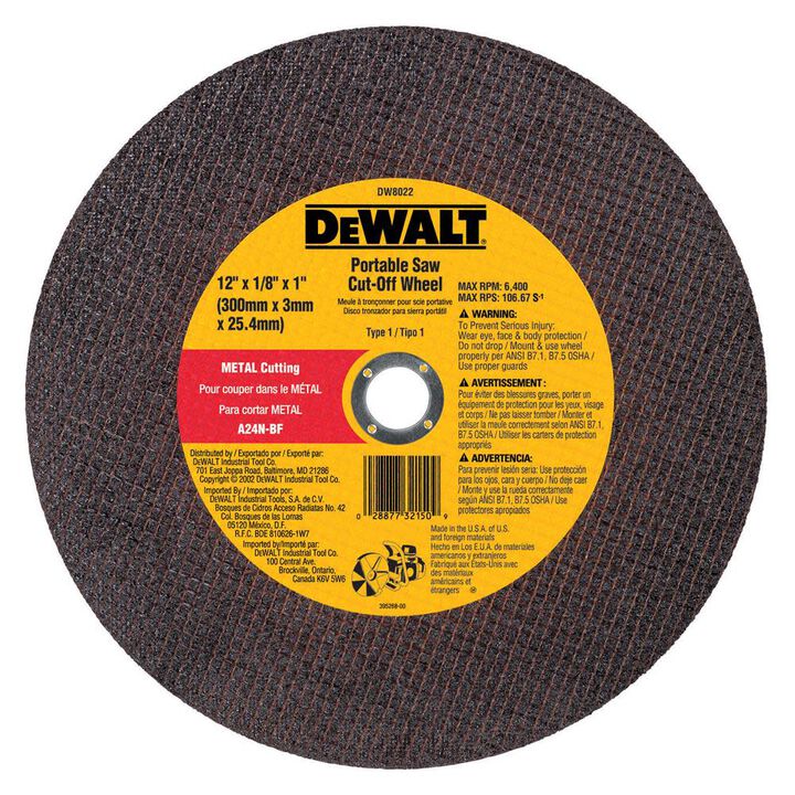 DEWALT High-Performance Aluminum Oxide Circular Saw Blade