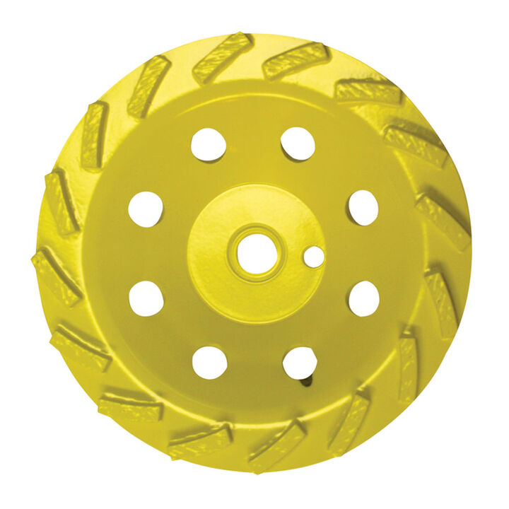 Edco 7 Inch Single Row Segmented Rim Diamond Cup Wheel for Concrete