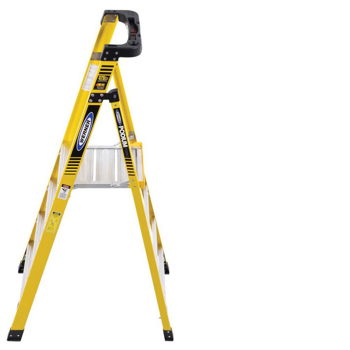 Werner Podium 4-ft Fiberglass 375-lb Type IAA Step Ladder, large image number 5