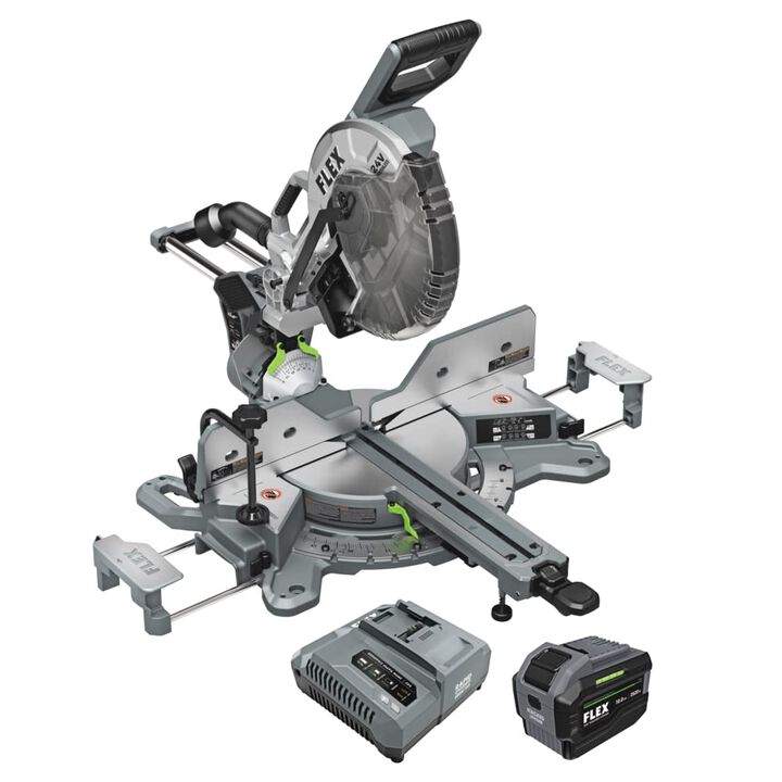 FLEX 24V Cordless 12 Inch Dual Bevel Sliding Miter Saw Stacked Lithium Kit