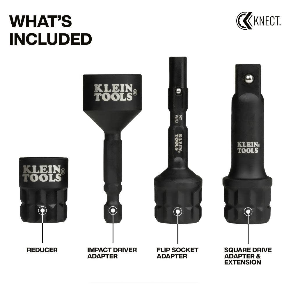 Klein Tools KNECT (M) Impact Socket Adapter Set, large image number 2