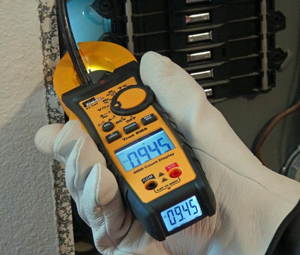 Ideal Industries 400A AC DC TRMS Clamp Meter, TightSight, with Flashlight, NCVT and Temp, large image number 9