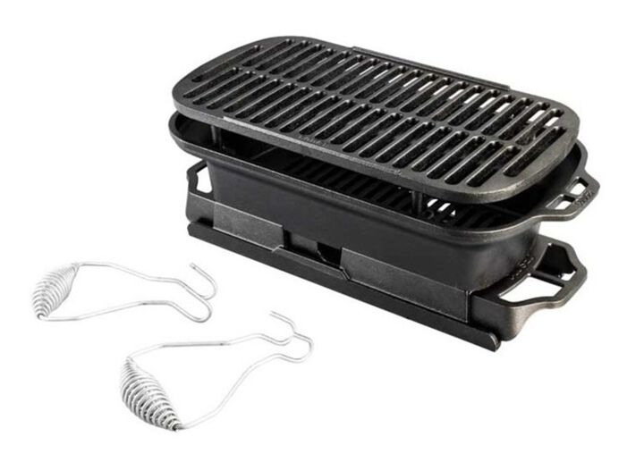 Lodge Cast Iron Sportsmans Pro Black Cast Iron Charcoal Grill