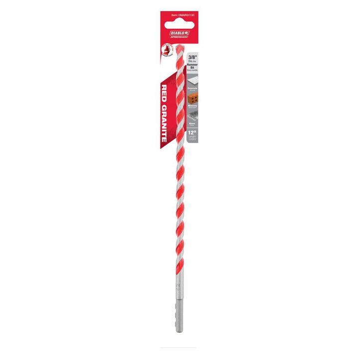 Diablo Tools 3/8 Inch x 10 Inch x 12 Inch SPEEDemon Red Granite Carbide-Tip Hammer Drill Bit, large image number 2