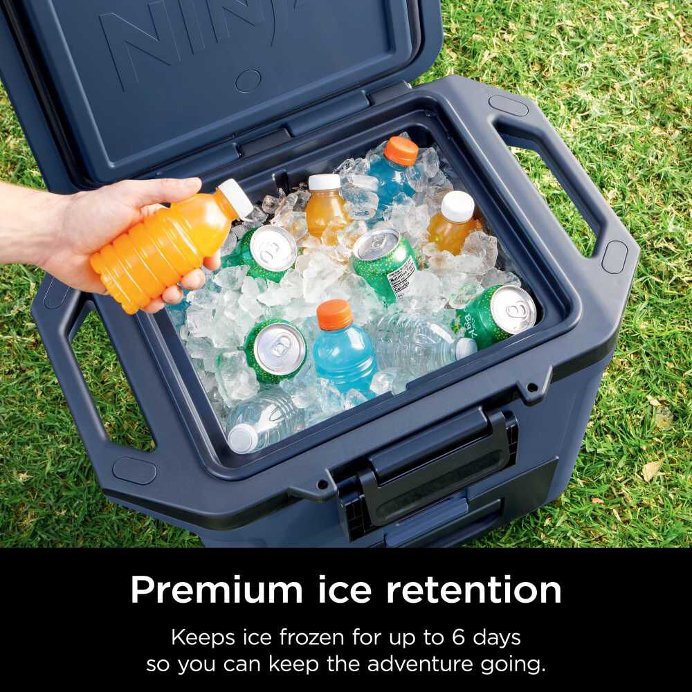 Ninja FrostVault 30 Qt Hard Cooler with Cold Dry Zone Lakeshore Blue, large image number 4