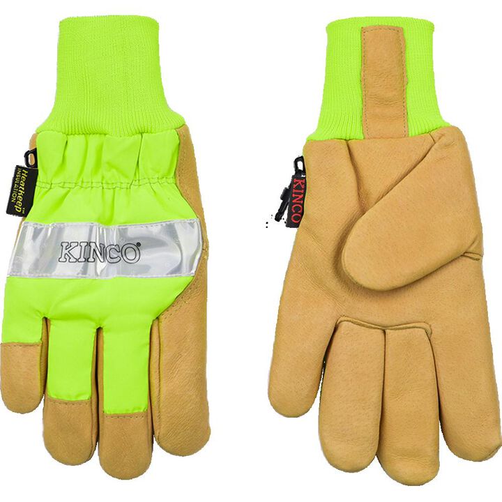 Kinco Hi-Vis Green Grain Pigskin Palm Large, large image number 4