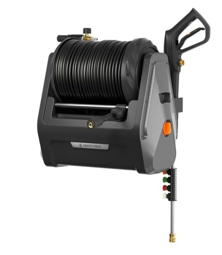 Giraffe Tools GRANDFALLS 2900 PSI 1.1 GPM Electric Cold Water Retractable Pressure Washer with 4 Spray Nozzles