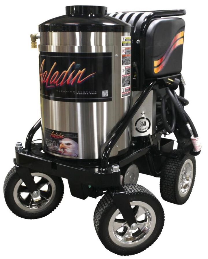 Aaladin Cleaning Systems 3000 PSI 5.0 GPM Electric Hot Water Pressure Washer with 4 Quick Couple Spray Nozzles