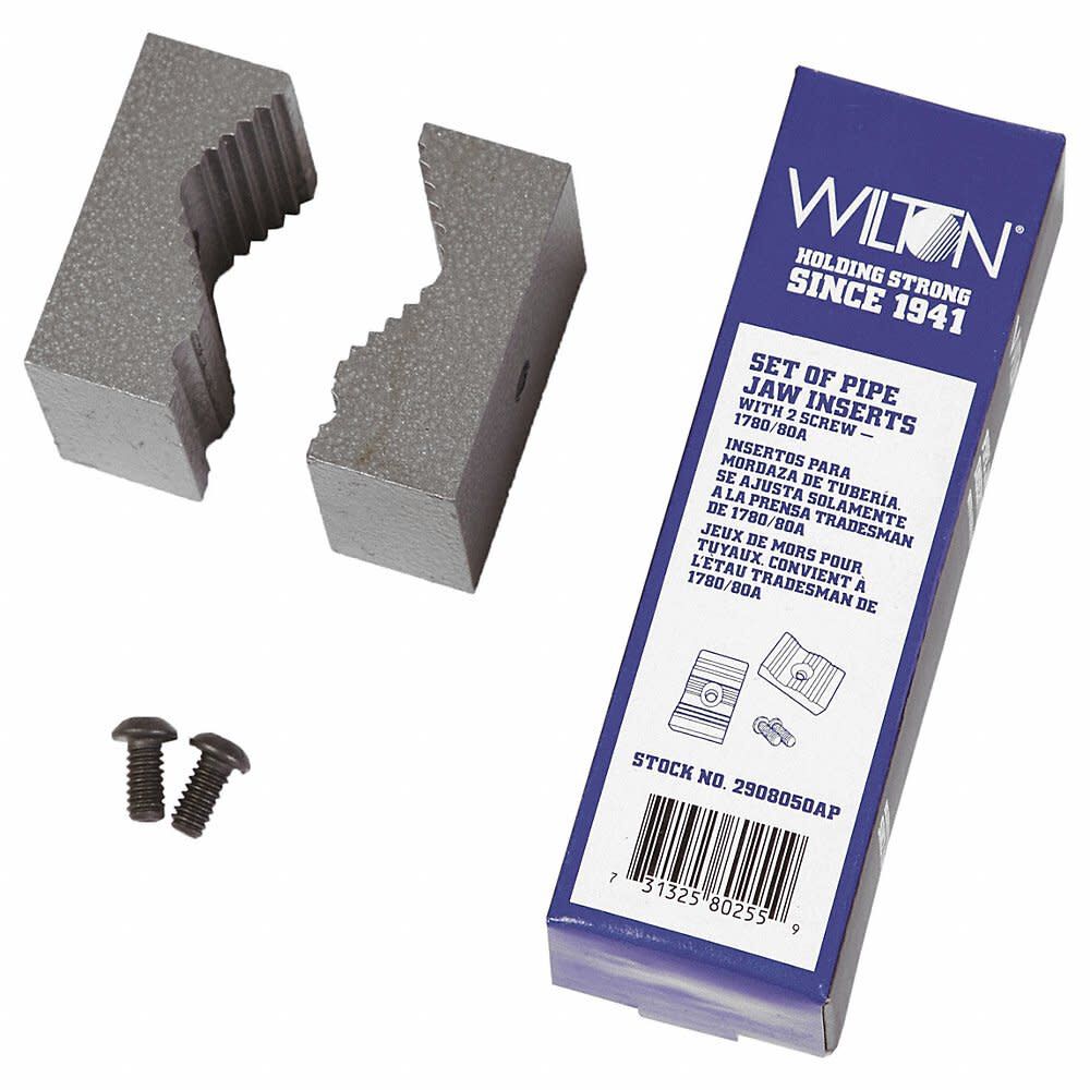 Wilton 2-1/4 Inch Steel Replacement Pipe Jaw Set with Screws, large image number 1