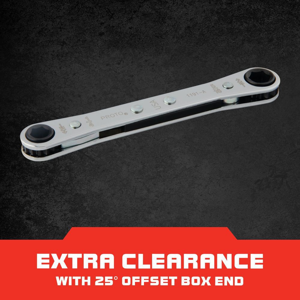 Proto 6 Point Ratcheting Wrench Box End 1/4 Inch x 5/16 Inch, large image number 3