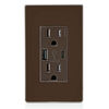 Leviton Outlet with USB Type A/C Charger 15A 125V 5-15R Brown, small image number 3